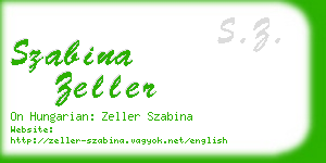szabina zeller business card